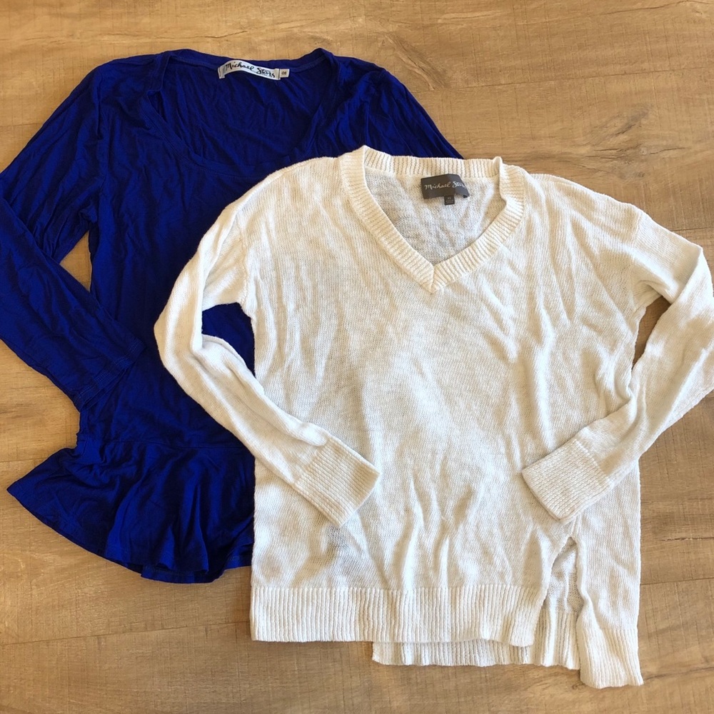 Lot of 2 Michael Stars long sleeve t-shirts